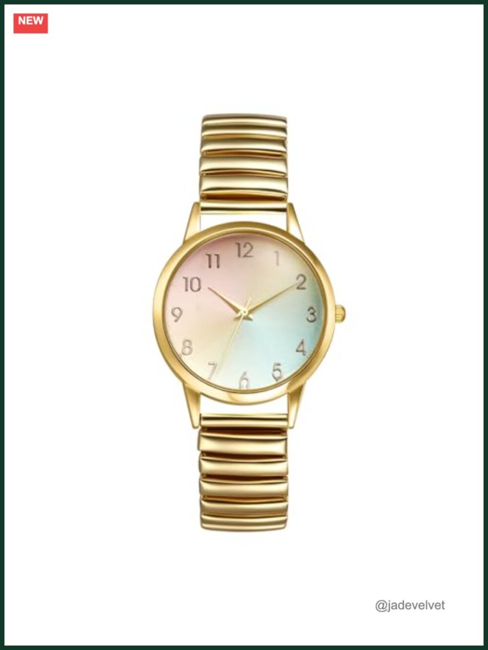 Stretch Band Watch Easy Reader Analog Quartz Bangle Wristwatch for Women